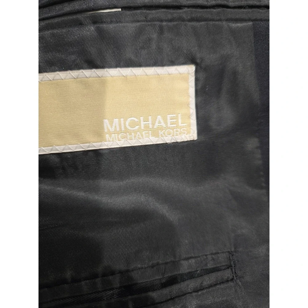 Michael Michael Kors Macy's Men Store Navy Blazer Jacket 42L 70% Wool Preppy